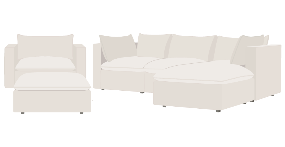 Crate and Barrel Lotus Sofa cover
